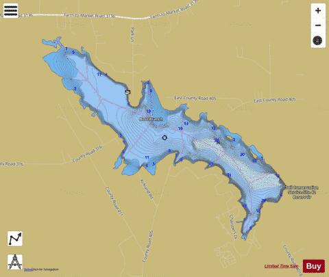 Alvarado Park Lake depth contour Map - i-Boating App