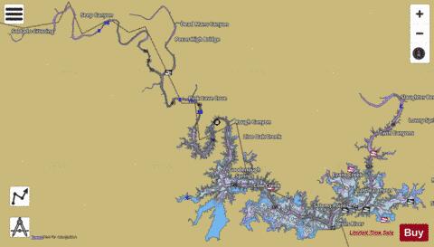 Amistad Reservoir / Lake depth contour Map - i-Boating App