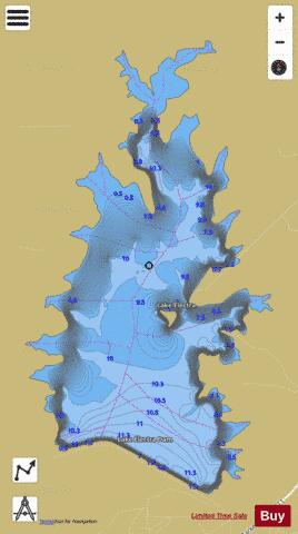 Lake Electra depth contour Map - i-Boating App