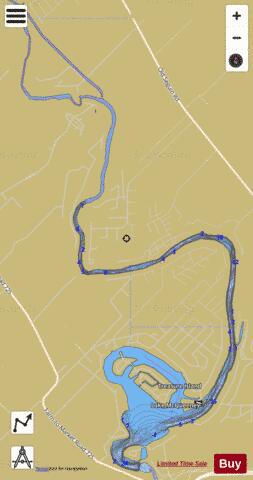Lake McQueeney depth contour Map - i-Boating App