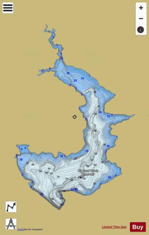 Big Sand Wash Reservoir depth contour Map - i-Boating App