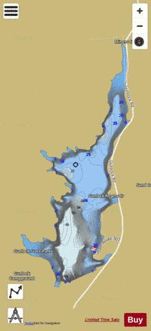 Gunlock Reservoir depth contour Map - i-Boating App