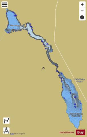 Sevier Bridge Reservoir/Yuba Lake depth contour Map - i-Boating App