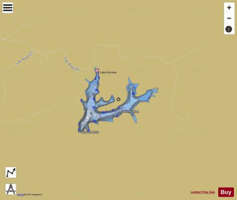 Lake Keokee depth contour Map - i-Boating App