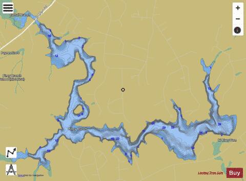 Ni River Reservoir depth contour Map - i-Boating App