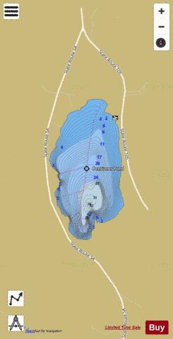 Clyde Pond Amp Pensioner Pond Derby depth contour Map - i-Boating App