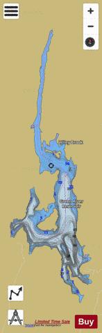 Green River Reservoir Hyde Park depth contour Map - i-Boating App