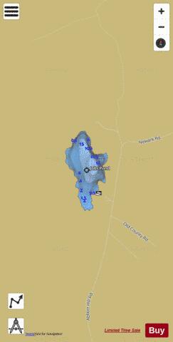 Jobs Pond Westmore depth contour Map - i-Boating App