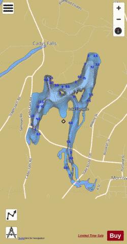 Lake Lamoille Morristown depth contour Map - i-Boating App
