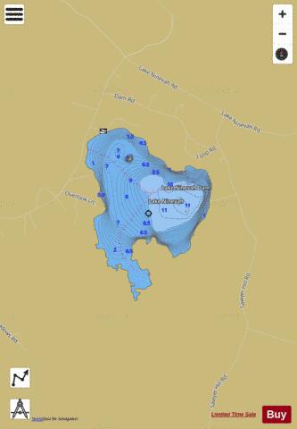 Ninevah Lake Mt Holly depth contour Map - i-Boating App