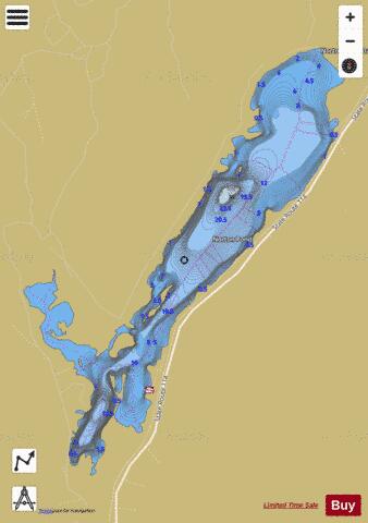 Norton Pond Norton depth contour Map - i-Boating App