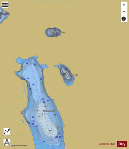 Turtle Pond Holland depth contour Map - i-Boating App
