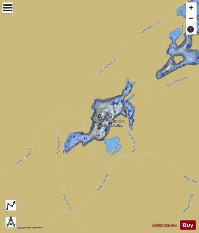 Valley Lake Dog Pond Woodbury depth contour Map - i-Boating App