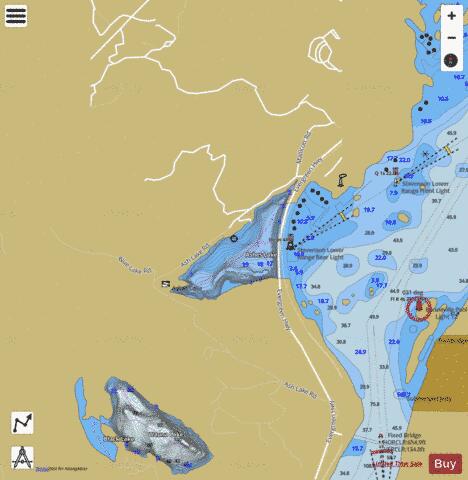 Ashes Lake,  Skamania County depth contour Map - i-Boating App