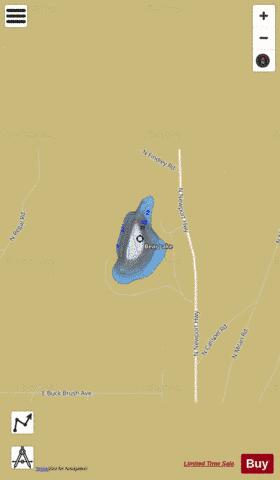 Bear Kuester Lake,  Spokane County depth contour Map - i-Boating App