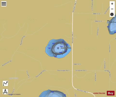Cranberry Lake, Pierce County depth contour Map - i-Boating App