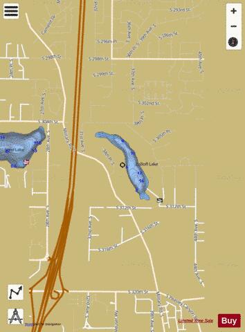 Dolloff Lake,  King County depth contour Map - i-Boating App