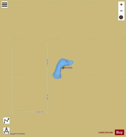 Elbow Lake,  Douglas County depth contour Map - i-Boating App
