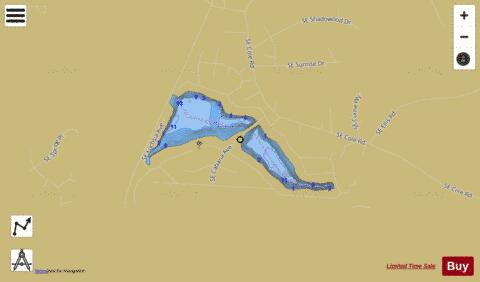 Fawn Lake,  Mason County depth contour Map - i-Boating App