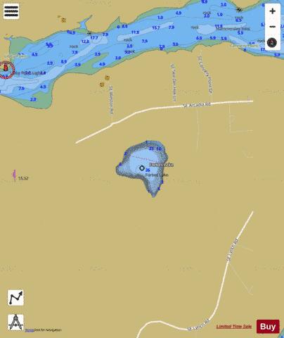Forbes Lake,  Mason County depth contour Map - i-Boating App