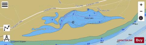 Franz Lake,  Skamania County depth contour Map - i-Boating App
