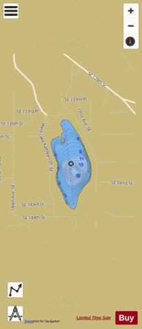 Kathleen Lake,  King County depth contour Map - i-Boating App