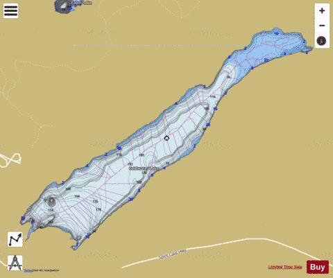 Lake Coldwater depth contour Map - i-Boating App