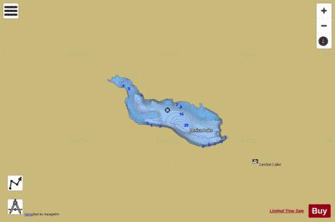 Lenice Lake,  Grant County depth contour Map - i-Boating App
