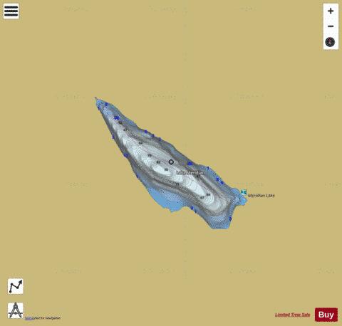 Meridian Lake,  King County depth contour Map - i-Boating App