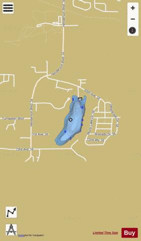 Munn Lake,  Thurston County depth contour Map - i-Boating App