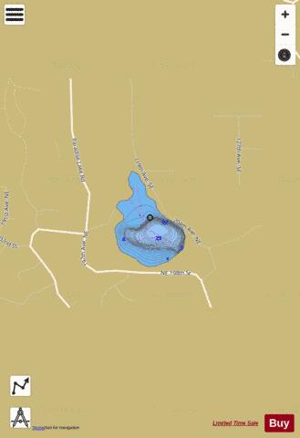 Paradise Lake,  King County depth contour Map - i-Boating App