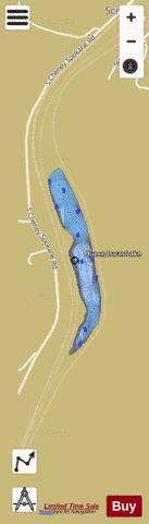 Queen Lucas Lake,  Spokane County depth contour Map - i-Boating App