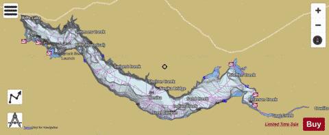 Riffe Lake depth contour Map - i-Boating App