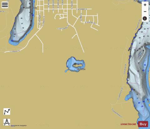 Ring Lake,  Spokane County depth contour Map - i-Boating App