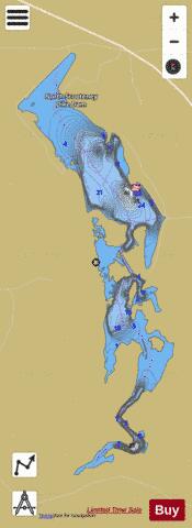 Scooteney Reservoir depth contour Map - i-Boating App