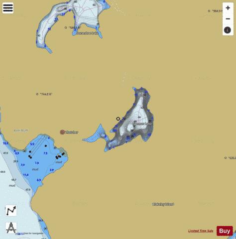 Spencer Lake,  San Juan County depth contour Map - i-Boating App