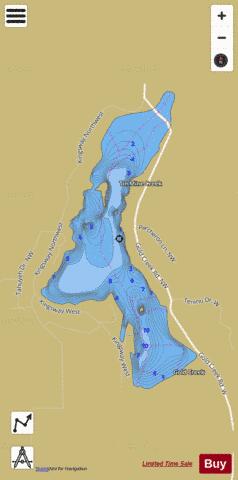 Tahuya Lake,  Kitsap County depth contour Map - i-Boating App