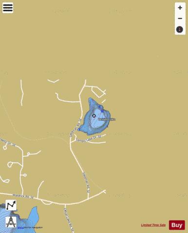 Tempo Bushman Lake,  Thurston County depth contour Map - i-Boating App