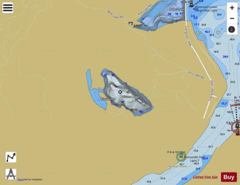 Wauna Lake depth contour Map - i-Boating App