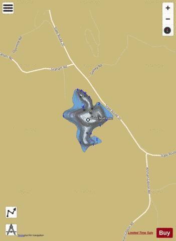 White Mud Lake,  Stevens County depth contour Map - i-Boating App