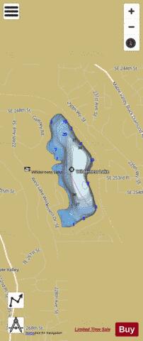 Wilderness Lake,  King County depth contour Map - i-Boating App