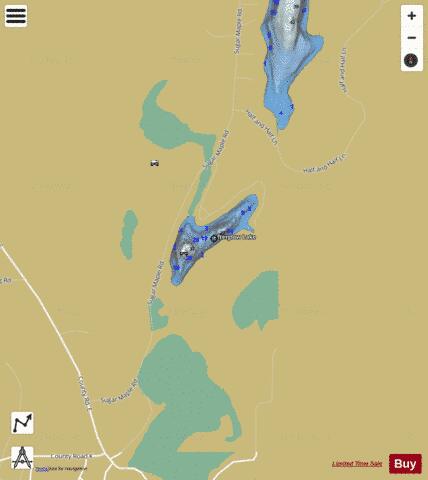 Afterglow Lake depth contour Map - i-Boating App