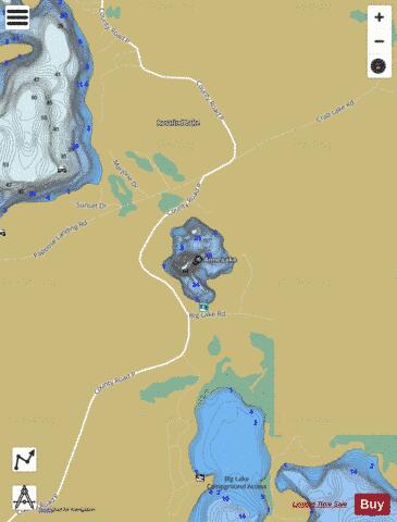 Anne Lake depth contour Map - i-Boating App