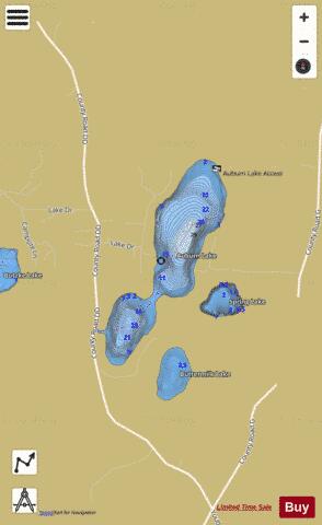 Auburn Lake depth contour Map - i-Boating App