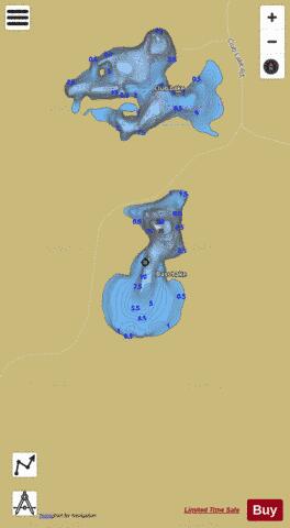 Bass Lake F depth contour Map - i-Boating App