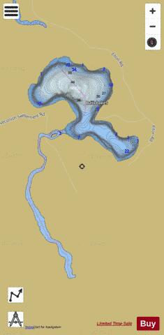 Bass Lakes depth contour Map - i-Boating App