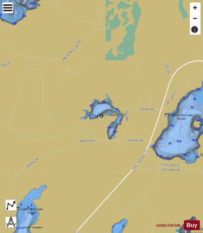Beaver Lake B depth contour Map - i-Boating App