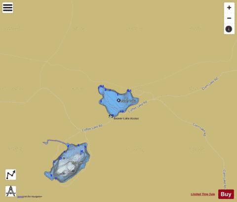 Beaver Lake C depth contour Map - i-Boating App