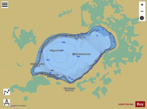 Big Butternut Lake depth contour Map - i-Boating App