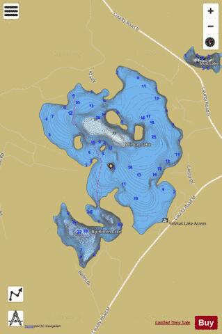 Big Kitten Lake depth contour Map - i-Boating App